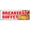 Signmission BREAKFAST BUFFET BANNER SIGN ayce waffle pancake bacon eggs all can eat B-72 Breakfast Buffet - alternate 1